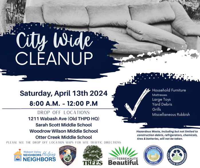 Public Works News: City Wide Cleanup April 13th, 2024 Public Works News: City Wide Cleanup April 13th, 2024