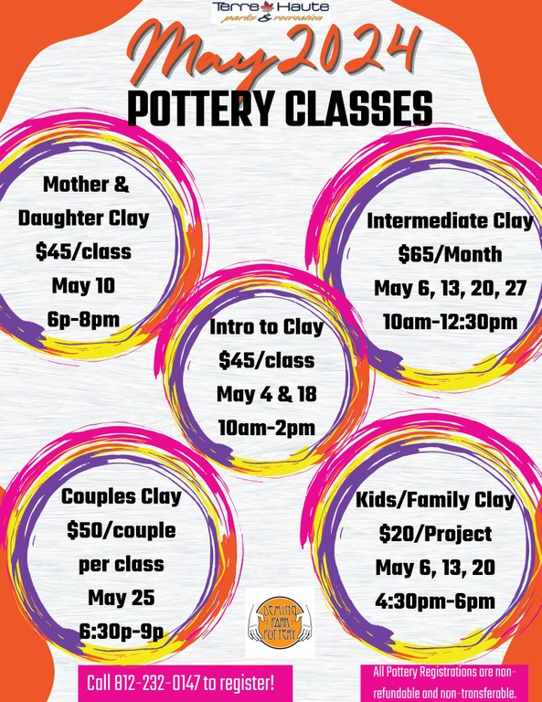 May 2024 Pottery Classes