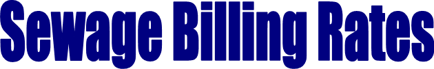 Sewage Billing Rate Increase