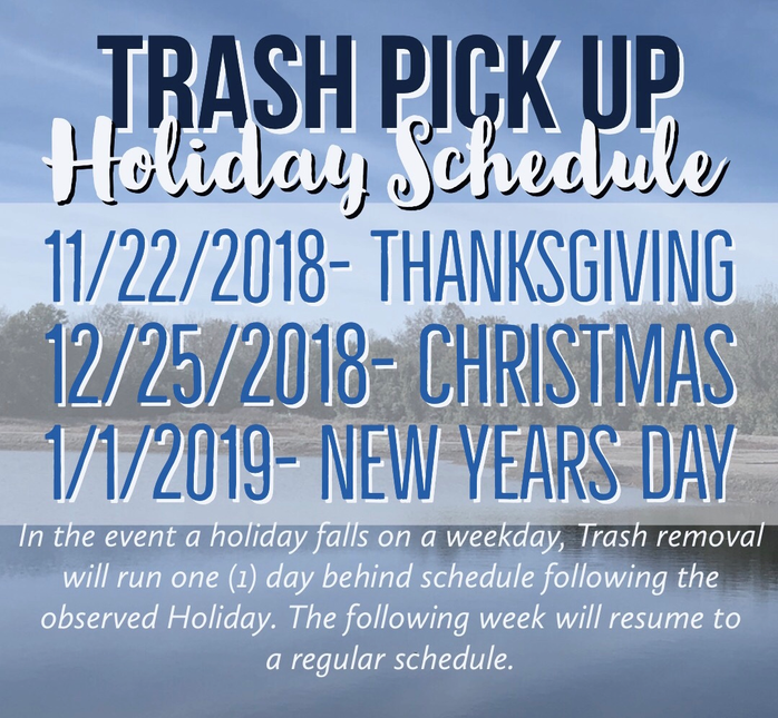 Republic Services - Trash Pick Up Holiday Schedule Republic Services - Trash Pick Up Holiday Schedule